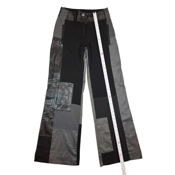 LeGatte Made in Italy Patchwork Mixed-Fabric Pants – IT 42 / US 6 - Picture 11 of 16